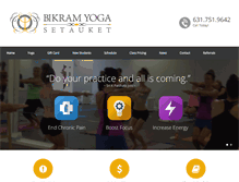 Tablet Screenshot of bikramyogasetauket.com